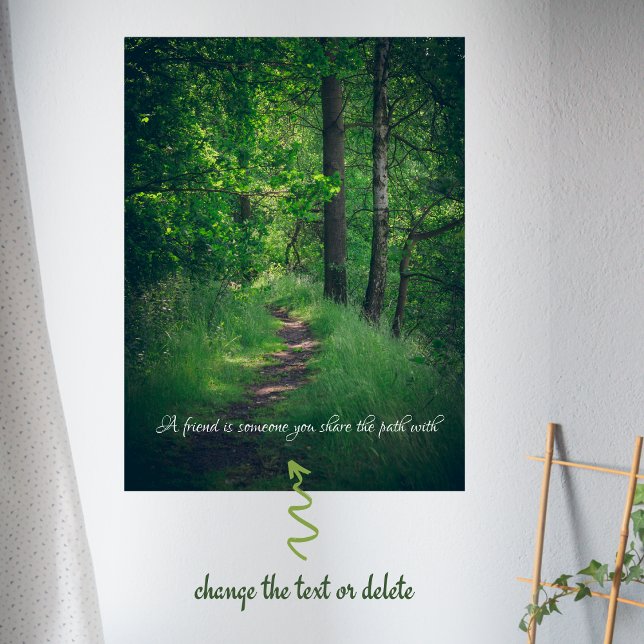 Poster Chemin forestier ensoleillé (Créateur téléchargé)