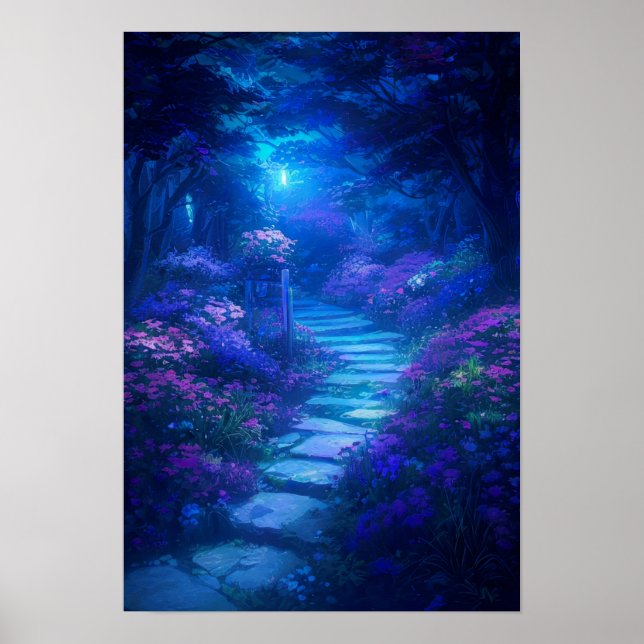 Poster Chemin Lune dans le Jardin des Rêves (Devant)