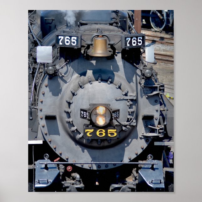 Poster Chemin Nickel Plate 765 Train de locomotive à vape (Devant)