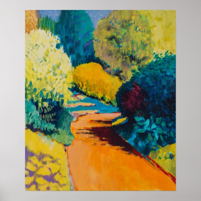 Poster Chemin orange (Devant)