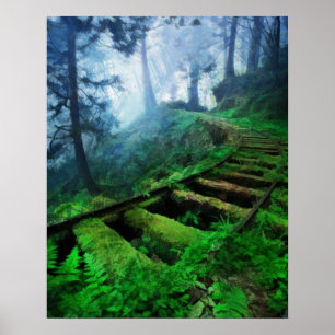 Poster Chemin perdu à travers les bois