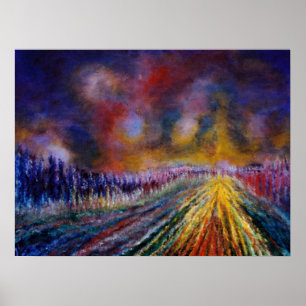 Poster Chemin Violet