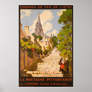 Poster Chemins de Fer de l'Etat, La Bretagne Pittoresque,