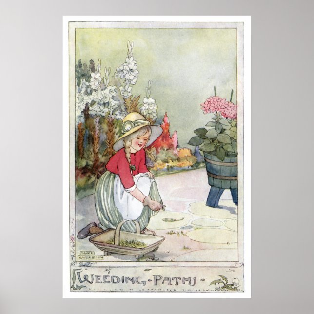 Poster Chemins d'herbe par Anne Anderson (Devant)