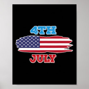 Poster Chemise 4 juillet drapeau américain pour hommes