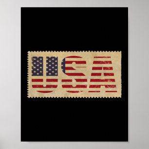 Poster Chemise 4 juillet drapeau États-Unis d'Amérique In