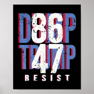 Poster Chemise 86 47 Anti Trump Impeach 47 Dump Trump