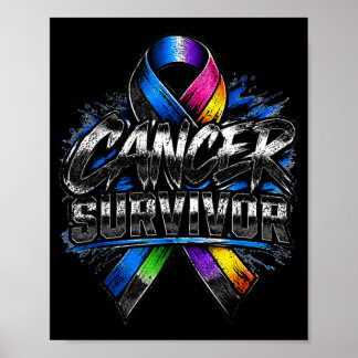 Poster Chemise à ruban de sensibilisation forte pour les 