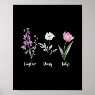 Poster Chemise Anti Trump Fleur Subtile Digitale Foxglove