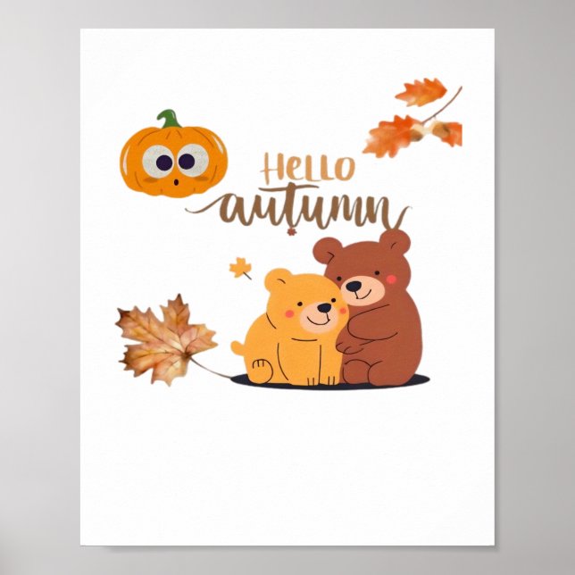 Poster Chemise Automne, Chemise Thanksgiving, Pumpki Auto (Devant)