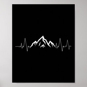 Poster Chemise Battement de Montagne Cadeau Randonnée Vél