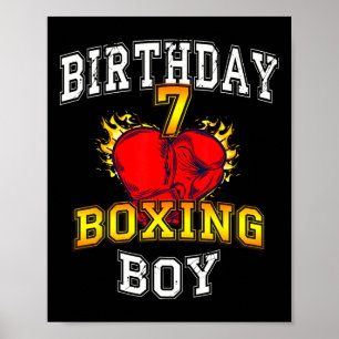Poster Chemise Boy 7e Anniversaire - Boxe Enfant 7 Ans