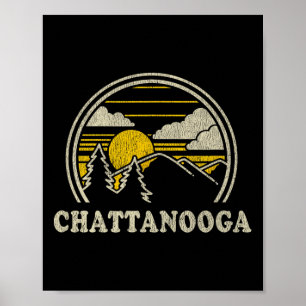 Poster Chemise Chattanooga Tennessee Tn Vintage Randonnée