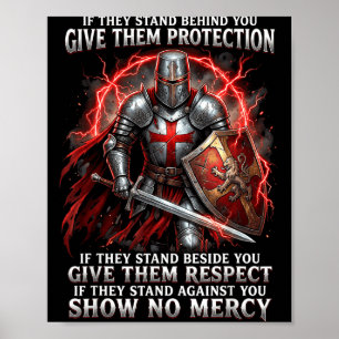 Poster Chemise Chevaliers Templiers Guerrier Protection R