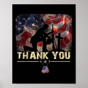 Poster Chemise commémorative en détresse Drapeau Bottes m