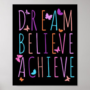 Poster Chemise D'Affirmation Pour Filles Papillon Rêve Cr
