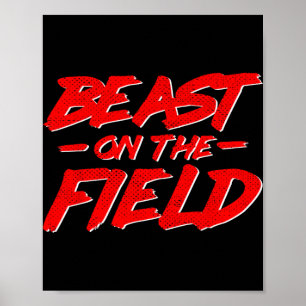 Poster Chemise de baseball Bête sur le terrain Football