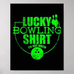 Poster Chemise de bowling chanceuse Ne pas laver Citation