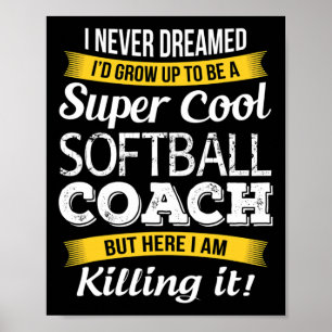 Poster Chemise de coach Softll Merci Appréciation Drôle d