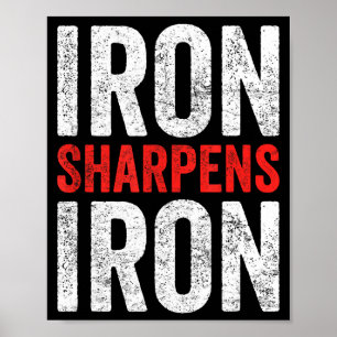 Poster Chemise de fer aiguise le fer Motivation Gym
