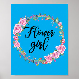 Poster Chemise de fille de fleurs Filles de mariage Marié