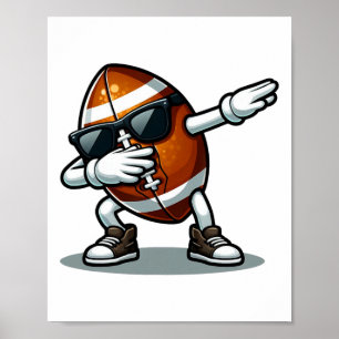 Poster Chemise de football Dabbing Vintage Rétro Uni-k