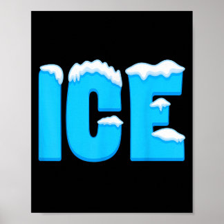 Poster Chemise De Glace Enfants Adultes Hommes Femmes Feu