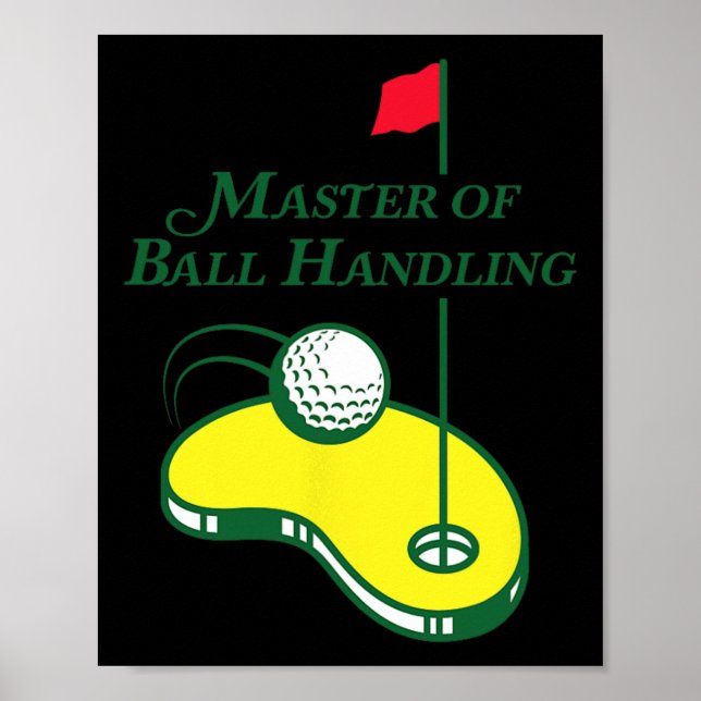 Poster Chemise de golf drôle - Maître de la manipulation  (Devant)