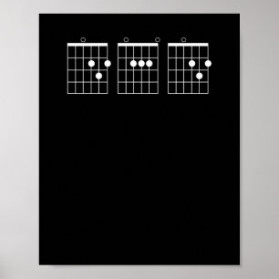 Poster Chemise de guitare pour hommes - Papa