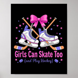 Poster Chemise de hockey pour filles pouvant patiner auss