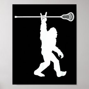 Poster Chemise de lacrosse vintage Lax Bigfoot Sasquatch 