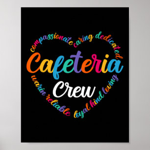 Poster Chemise de l'équipe de la cafétéria de retour à l'