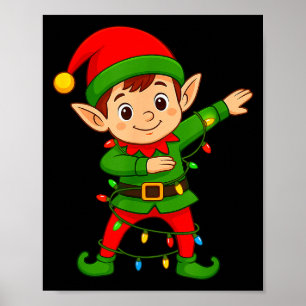 Poster Chemise de lutin qui fait le dab Costume de Noël É