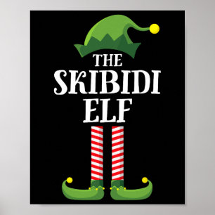 Poster Chemise de lutin Skibidi pour groupe familial drôl