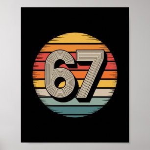 Poster Chemise de mème 67 Six Sept 6 7 Mème drôle Numéro
