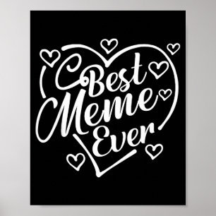 Poster Chemise de mème drôle en forme de cœur grand-mère