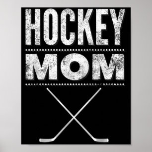Poster Chemise de mère de hockey pour la fête des mères