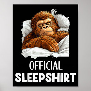 Poster Chemise de nuit pour amateurs de Bigfoot Sasquatch