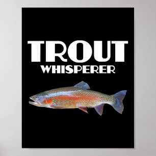 Poster Chemise de pêche à la truite - Acier tête truite a