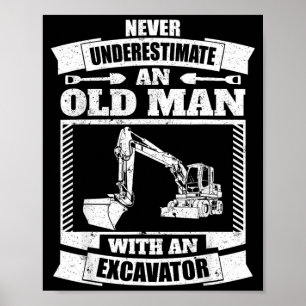 Poster Chemise de pelleteuse drôle Backhoe