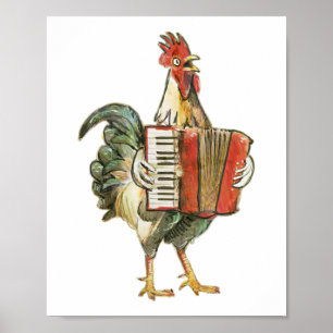 Poster Chemise de poulet Accordion, Chemise de poulet, Mu