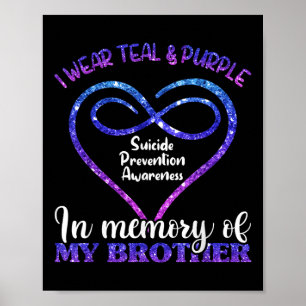 Poster Chemise De Prévention Du Suicide, Turquoise &