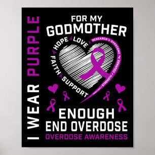 Poster Chemise de sensibilisation à la fin des overdoses