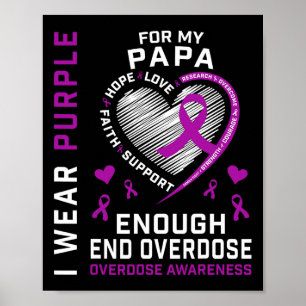 Poster Chemise de sensibilisation à la fin des overdoses