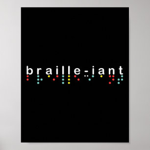 Poster Chemise de sensibilisation aveugle braille