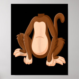 Poster Chemise de singe Enfants Hommes Femmes Costume de 