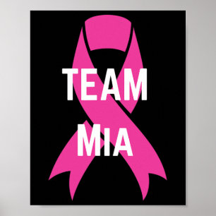 Poster Chemise de soutien personnalisé pour le cancer du 