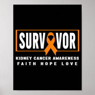 Poster Chemise de survivant du cancer du rein - cancer du
