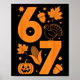 Poster Chemise de Thanksgiving 67 – Dinde d'automne 