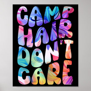 Poster Chemise d'été pour fille Camping Cheveux Peu Impor
